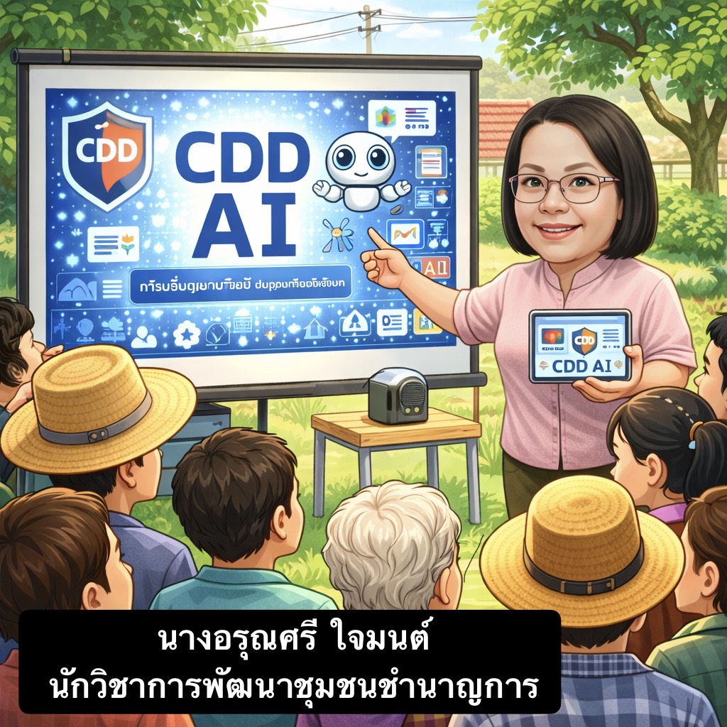 สำนักงานพัฒนาชุมชนอำเภอเสริมงามประชาสัมพันธ์ระบบ CDD AI ผู้ช่วยพัฒนากร บริการอัจฉริยะ เพื่อการพัฒนาชุมชน