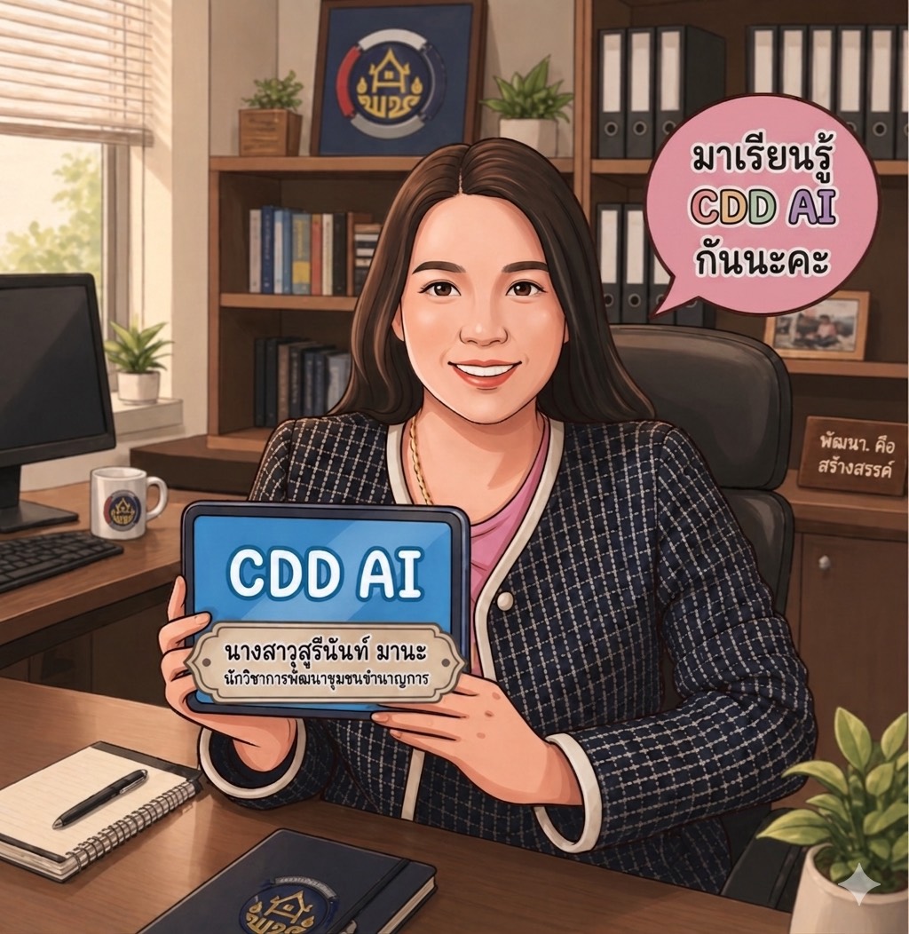 สพอ.เสริมงาม ประชาสัมพันธ์ระบบ CDD AI ผู้ช่วยพัฒนากร บริการอัจฉริยะ เพื่อการพัฒนาชุมชน